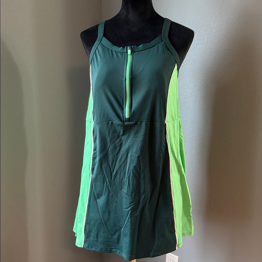 Lands' End Green One Piece Swimdress